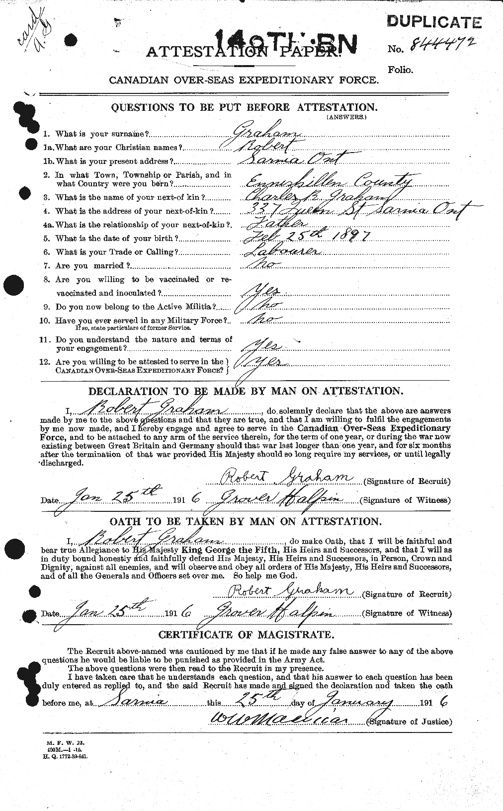 Personnel Records of the First World War - CEF 359386a