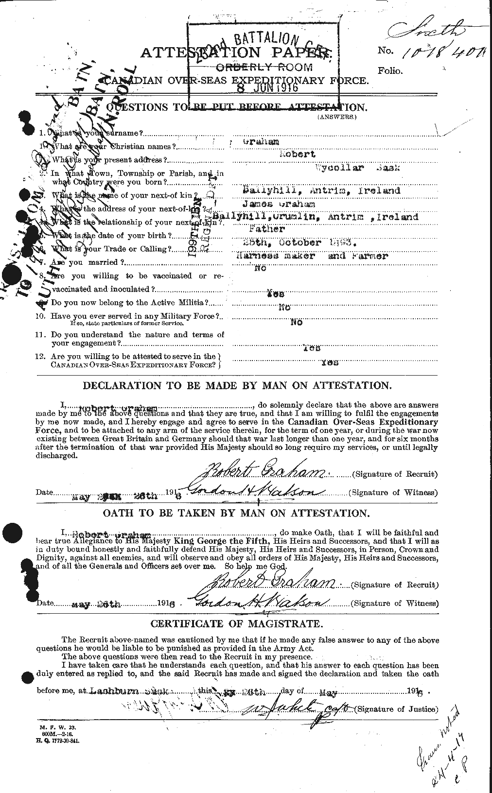 Personnel Records of the First World War - CEF 359387a