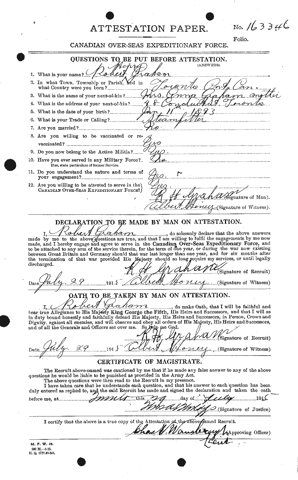 Personnel Records of the First World War - CEF 359404a