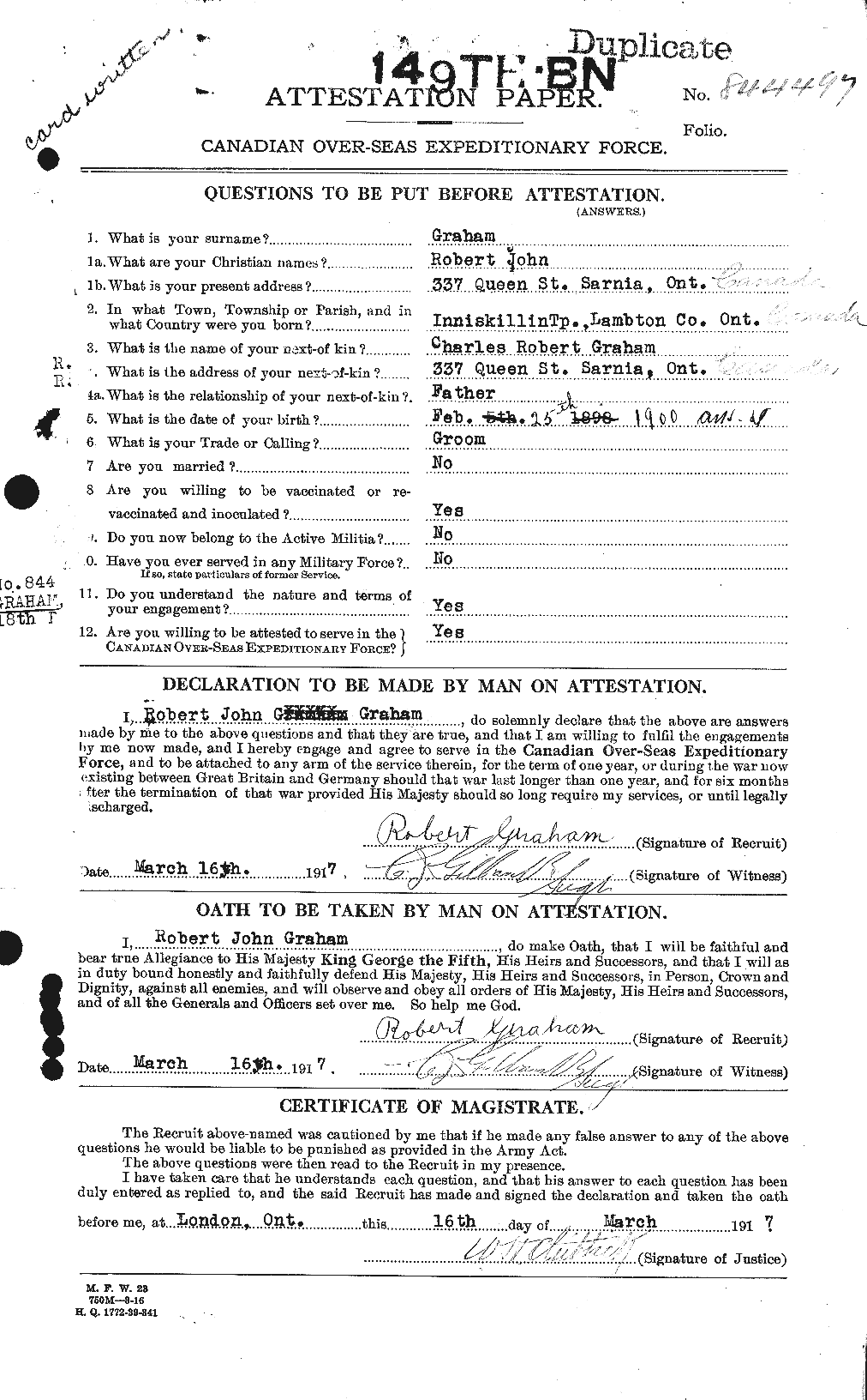 Personnel Records of the First World War - CEF 359412a