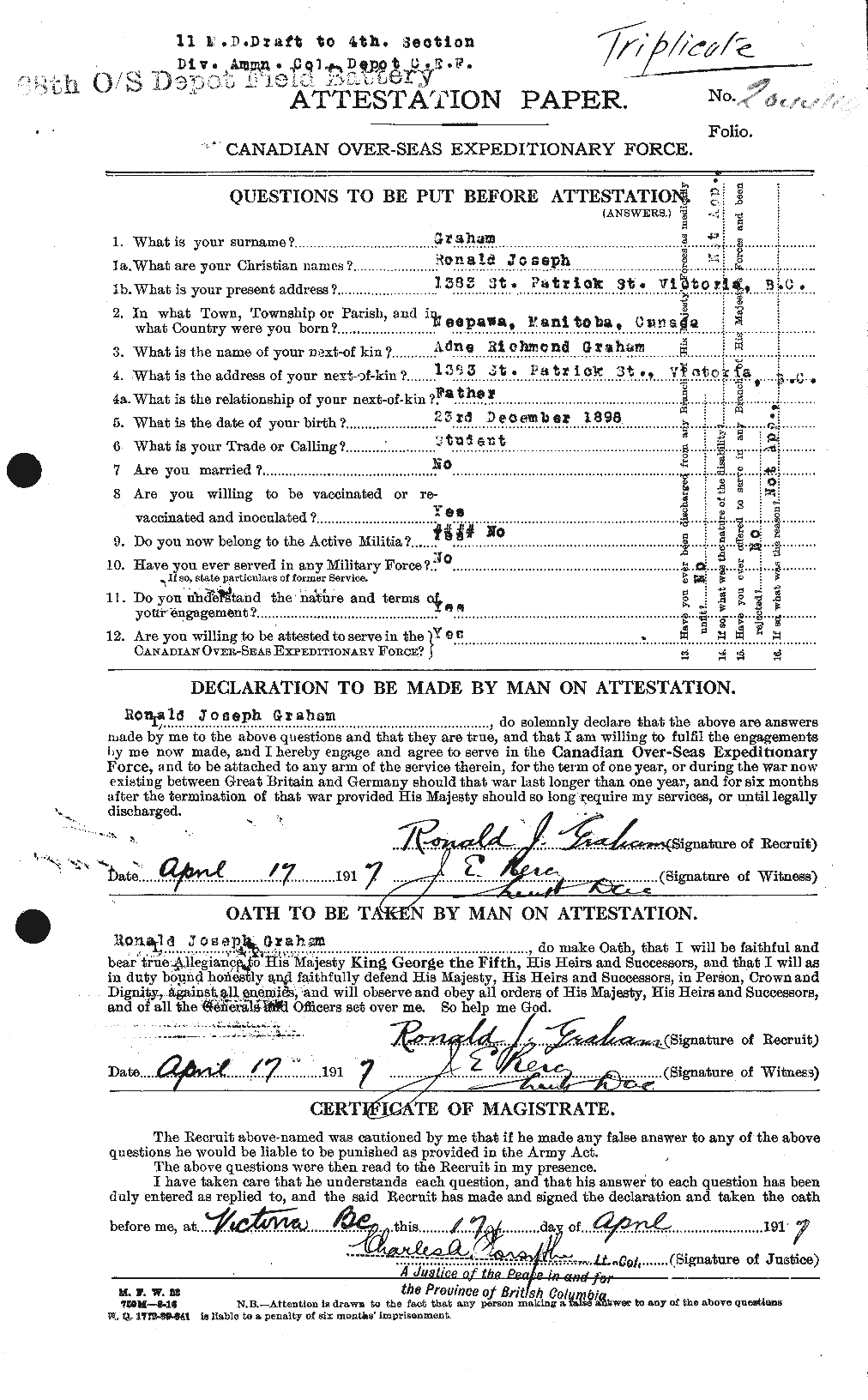 Personnel Records of the First World War - CEF 359431a