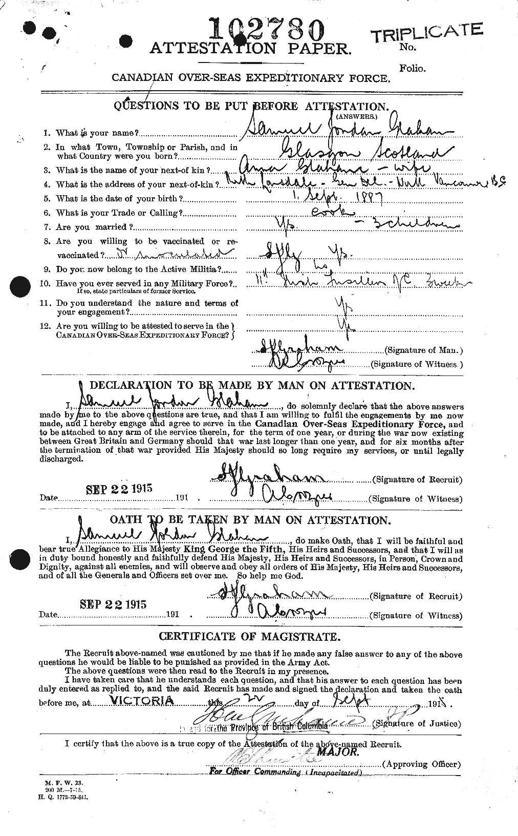 Personnel Records of the First World War - CEF 359458a