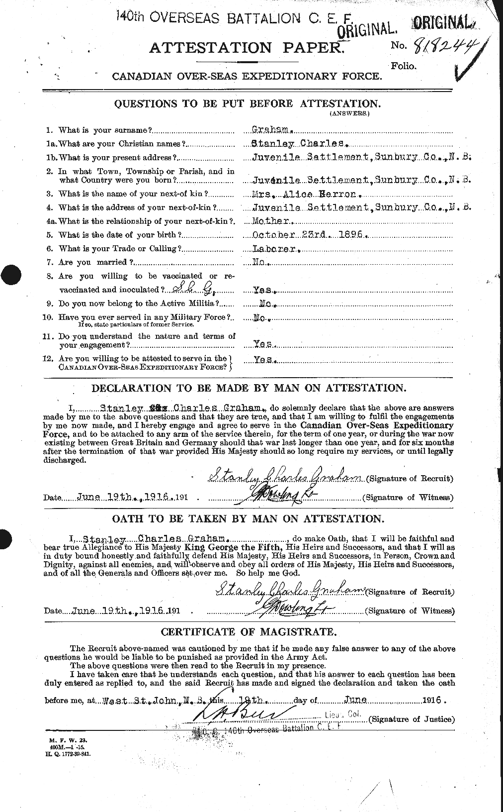 Personnel Records of the First World War - CEF 359467a