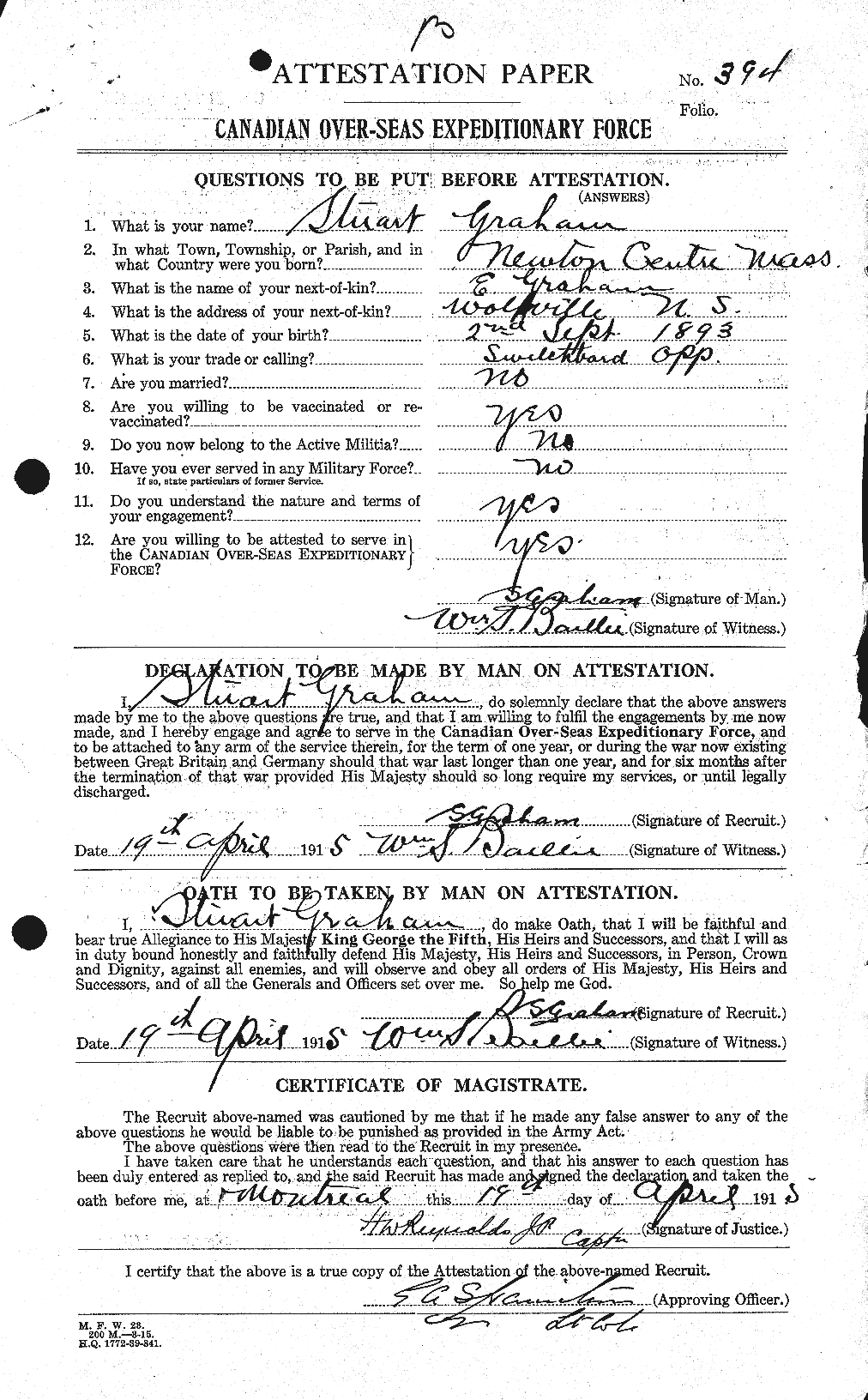 Personnel Records of the First World War - CEF 359473a