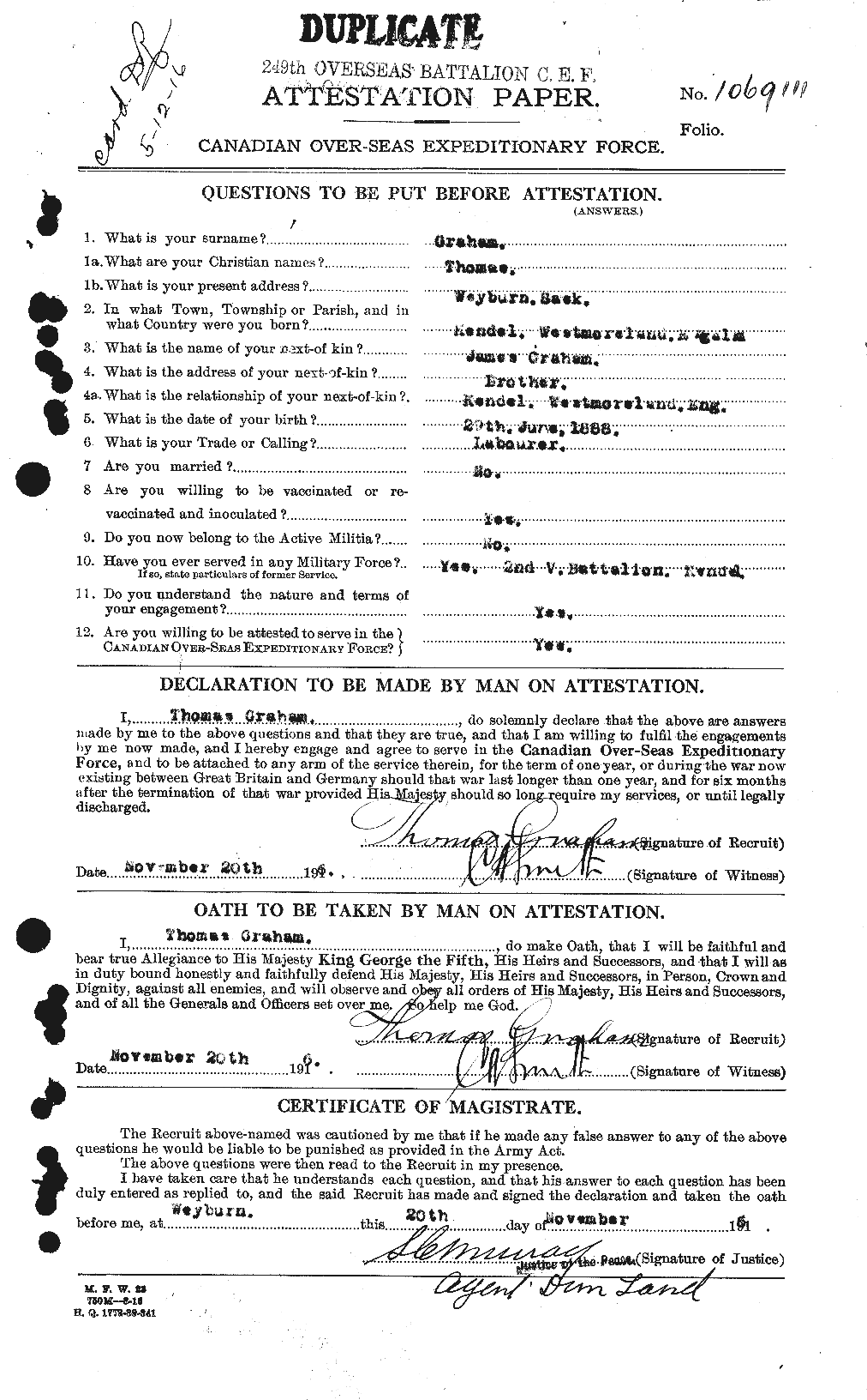 Personnel Records of the First World War - CEF 359500a