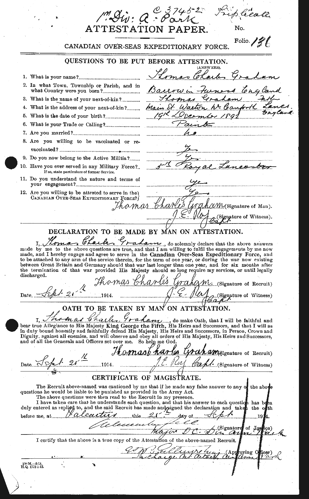 Personnel Records of the First World War - CEF 359511a