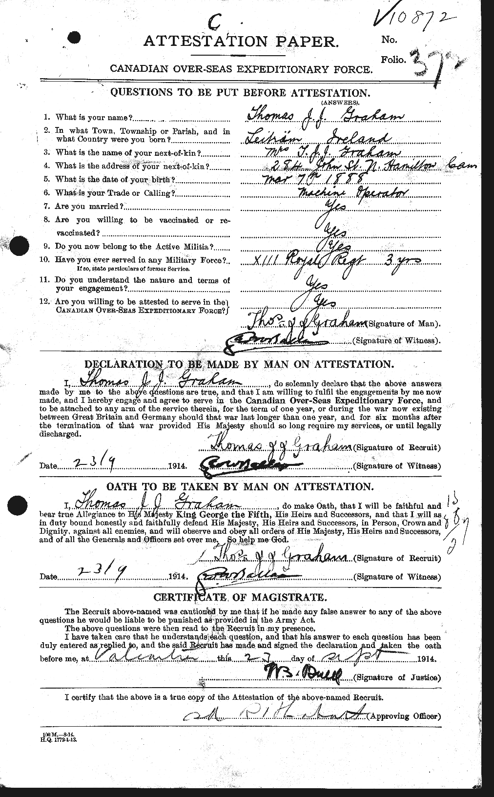 Personnel Records of the First World War - CEF 359522a