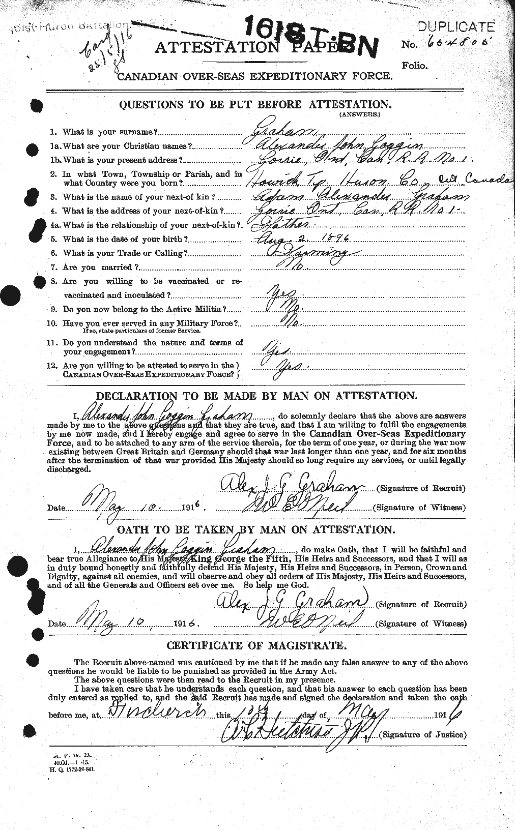 Personnel Records of the First World War - CEF 359592a