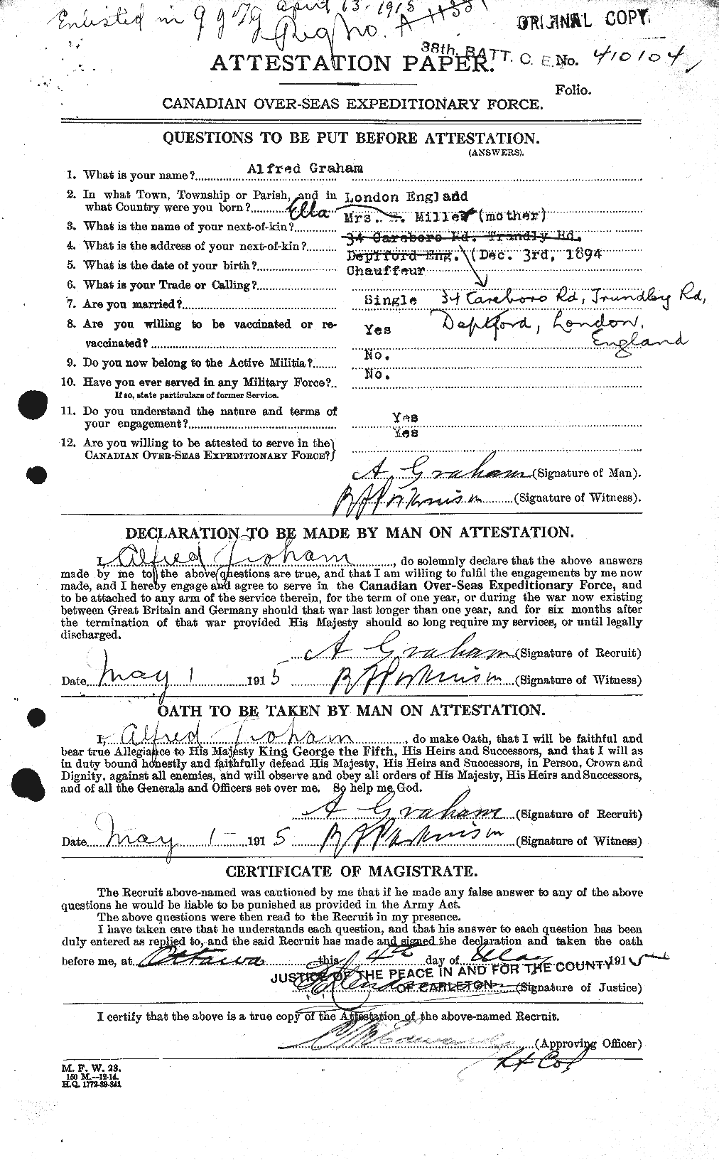 Personnel Records of the First World War - CEF 359595a