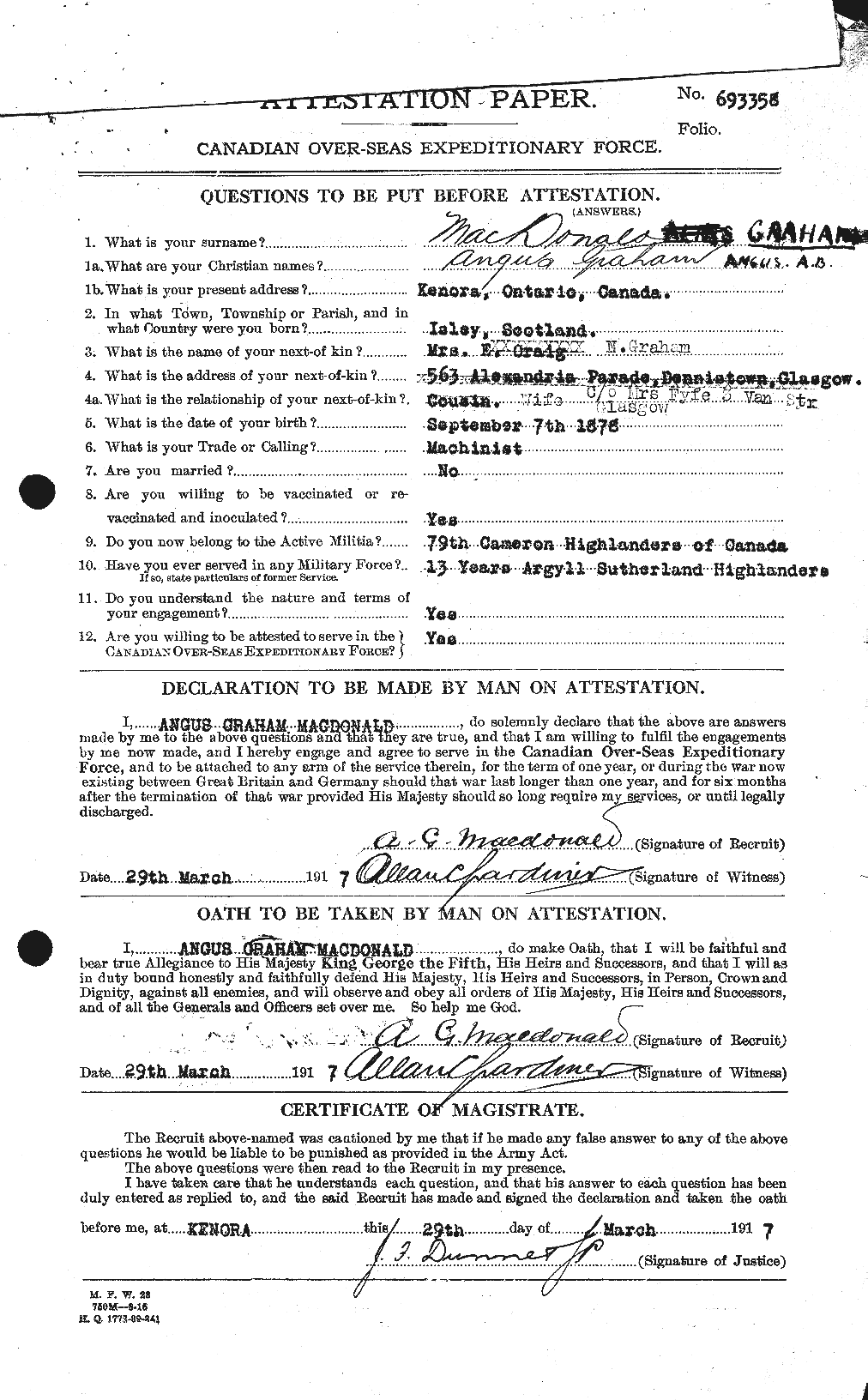 Personnel Records of the First World War - CEF 359625a