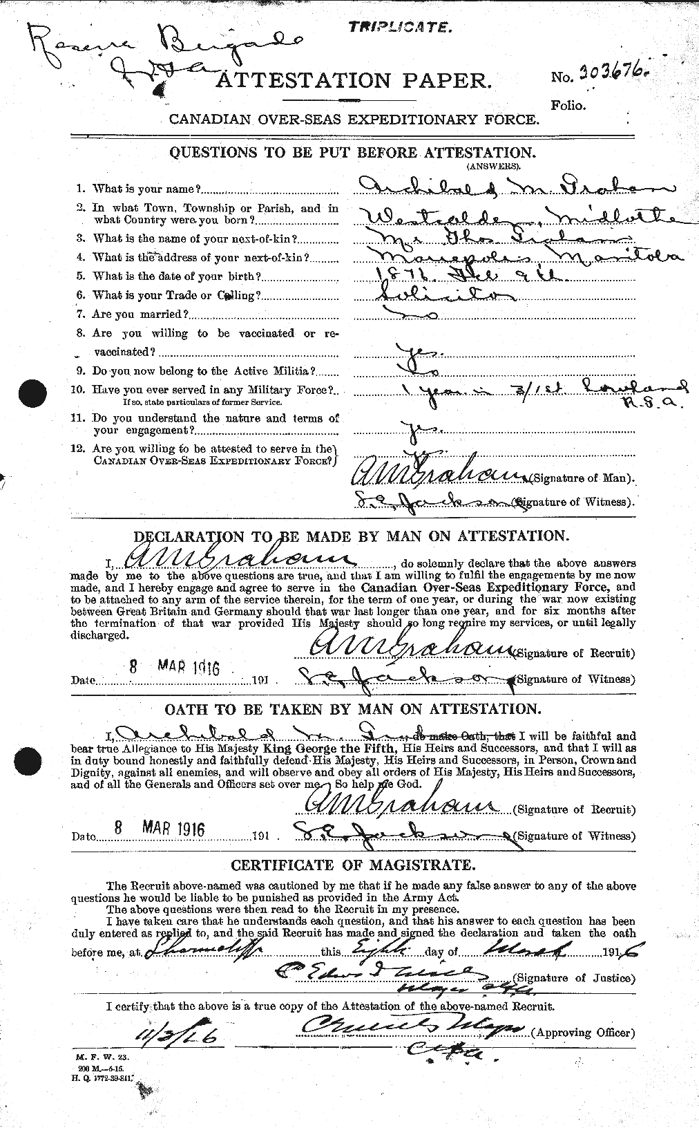 Personnel Records of the First World War - CEF 359640a