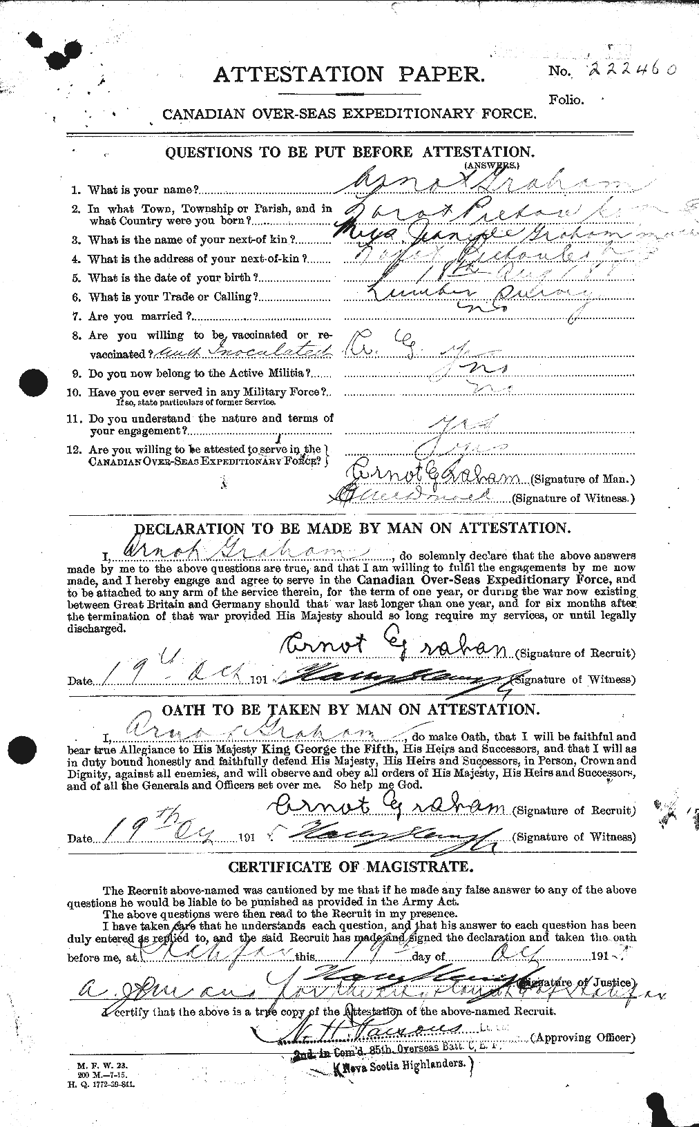 Personnel Records of the First World War - CEF 359646a
