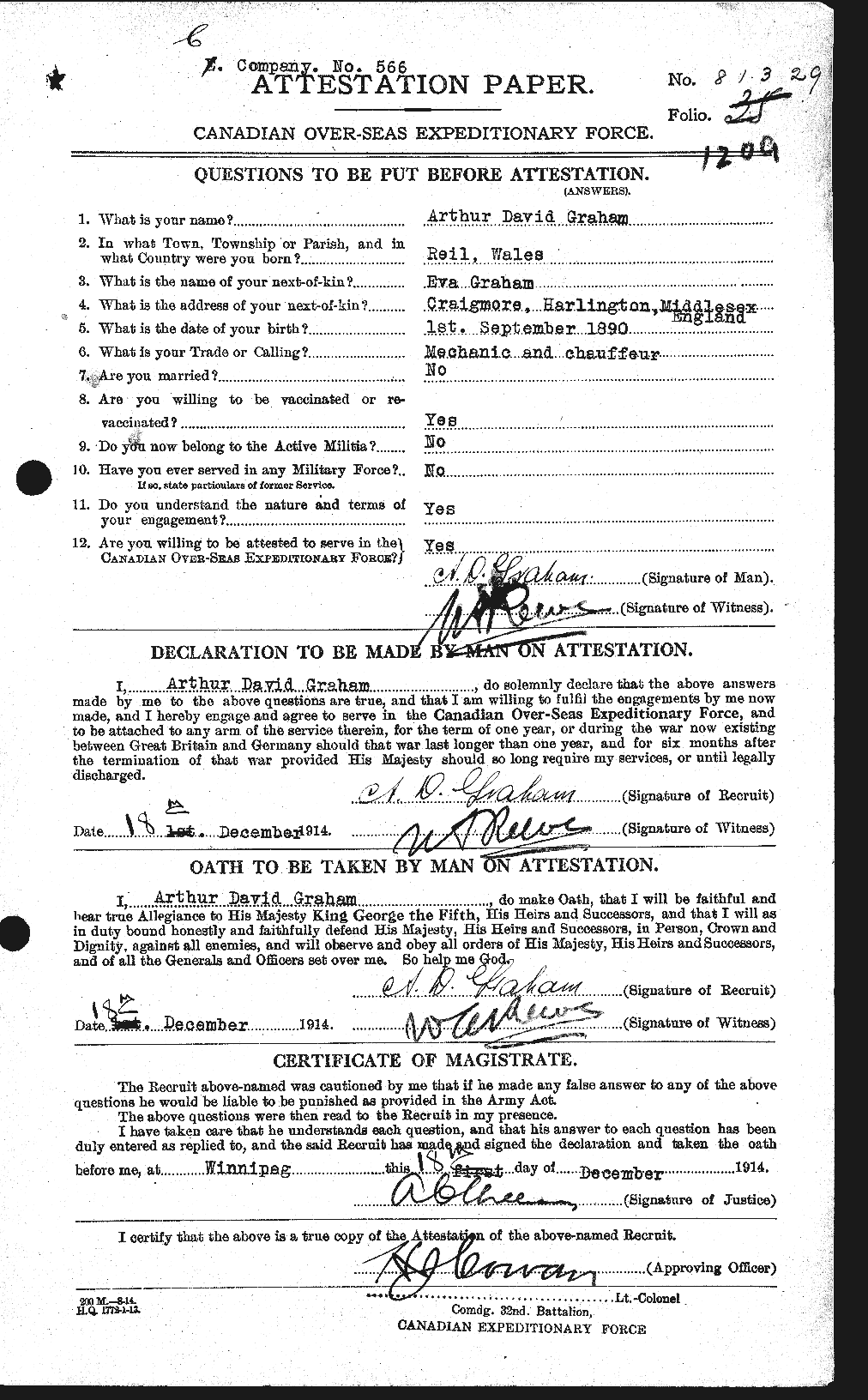 Personnel Records of the First World War - CEF 359654a