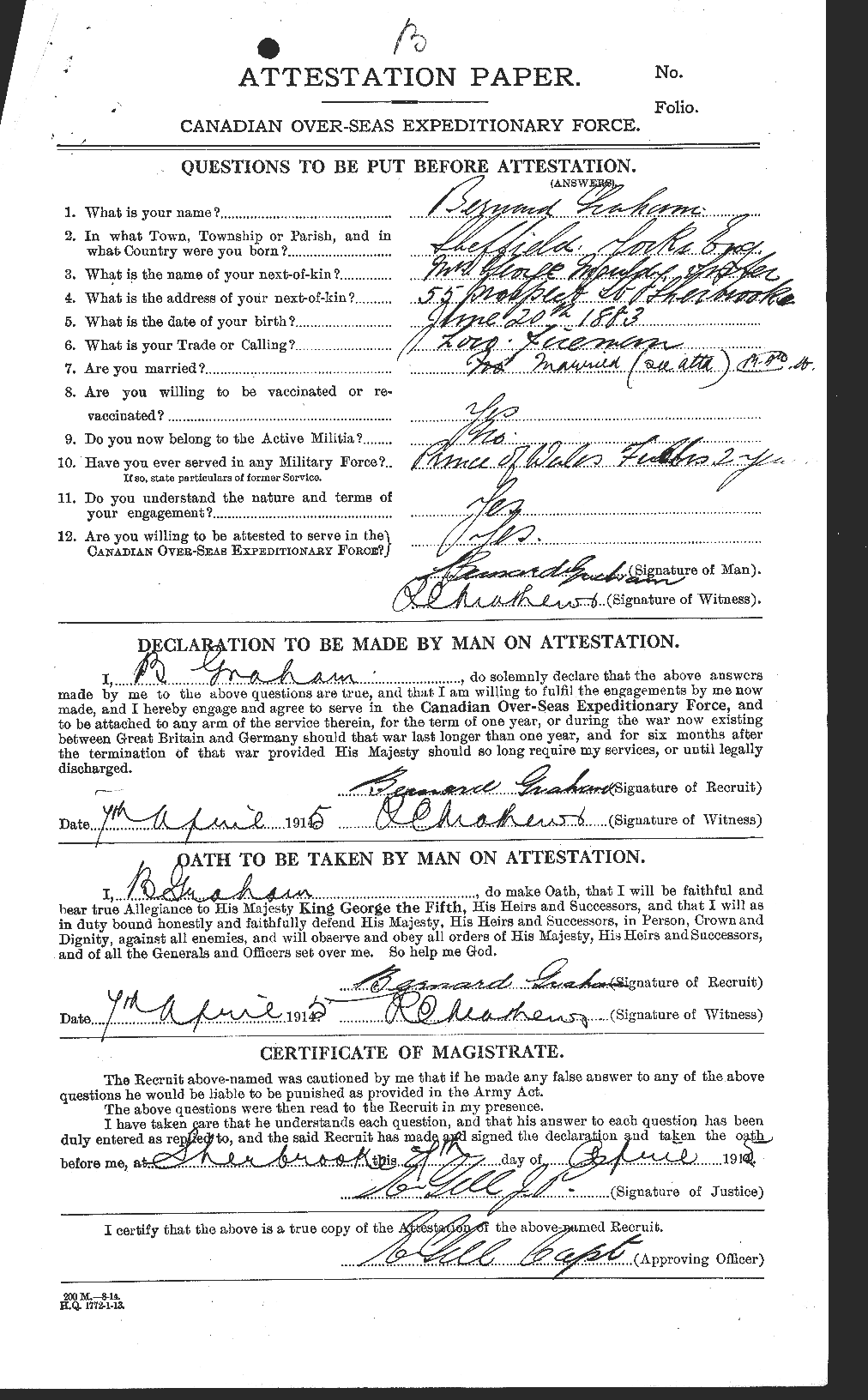 Personnel Records of the First World War - CEF 359668a