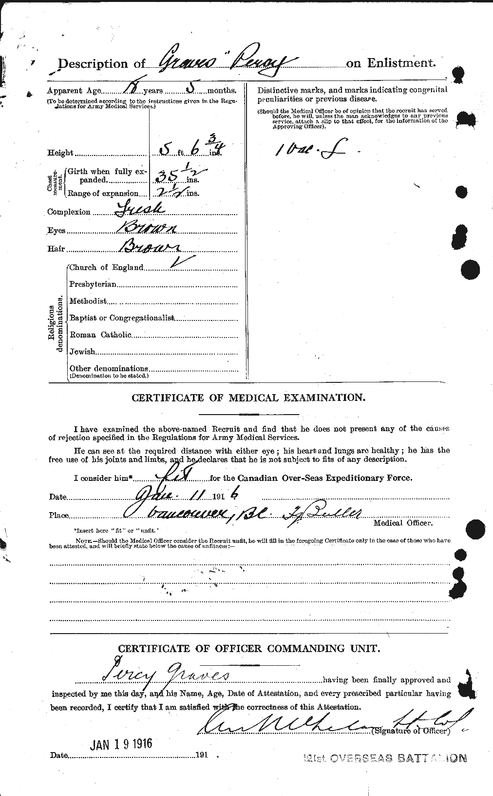 Dossiers du Personnel de la Première Guerre mondiale - CEC 359838b