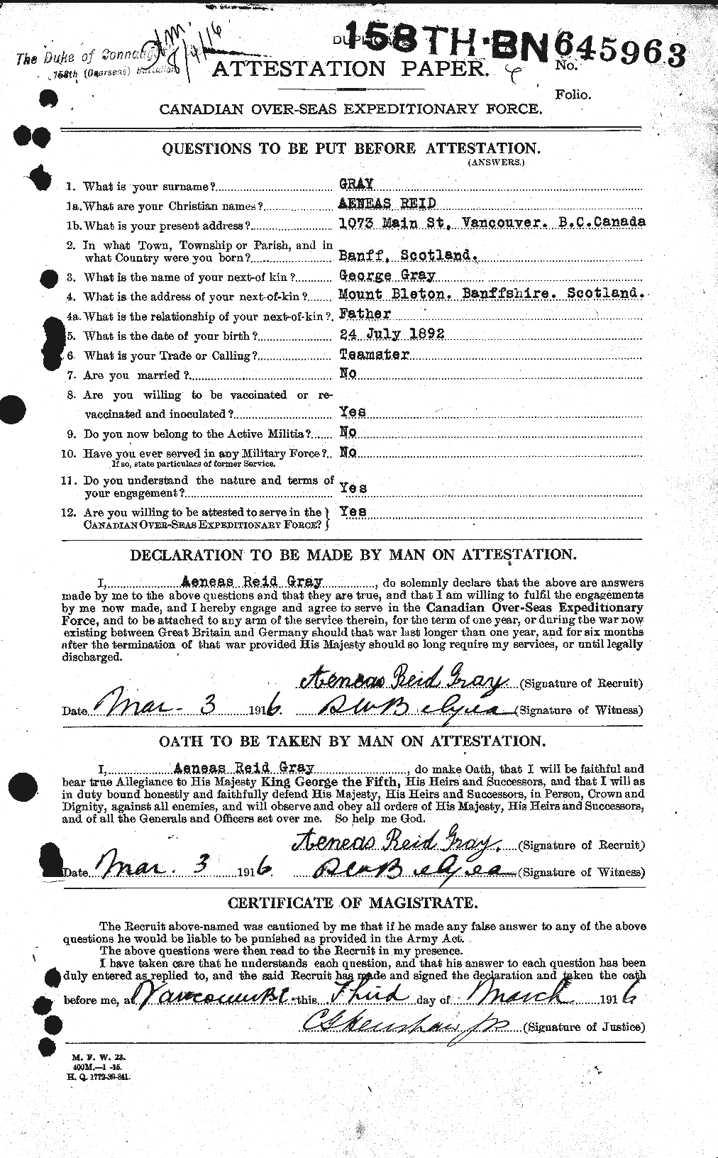 Personnel Records of the First World War - CEF 359907a