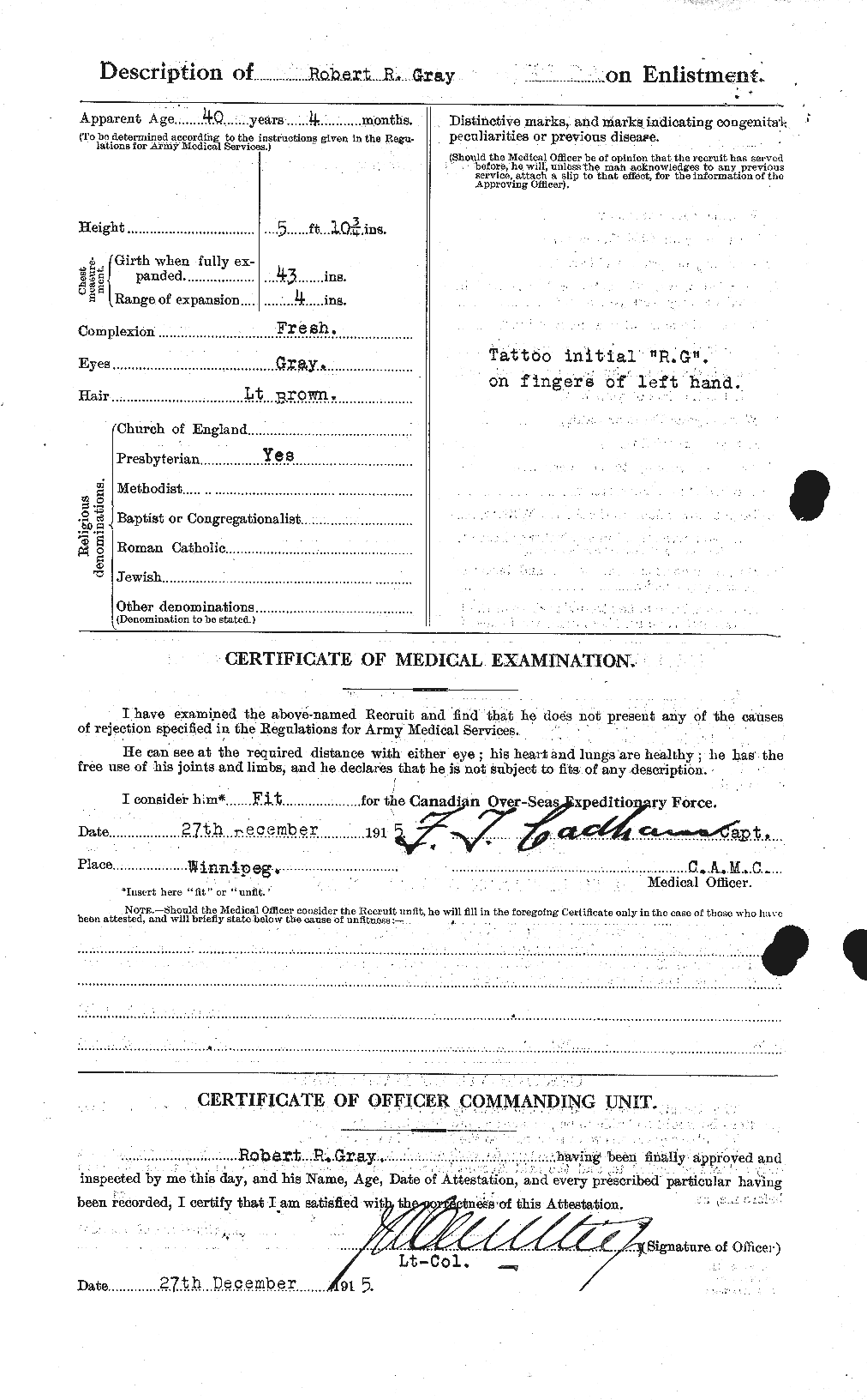 Personnel Records of the First World War - CEF 360725b