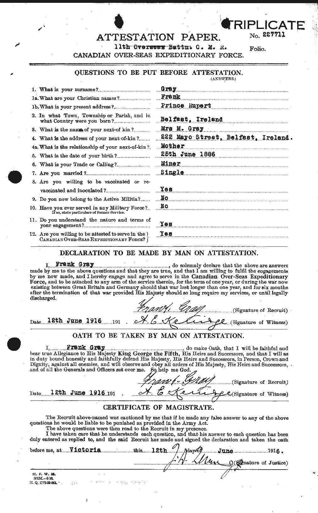 Personnel Records of the First World War - CEF 361541a
