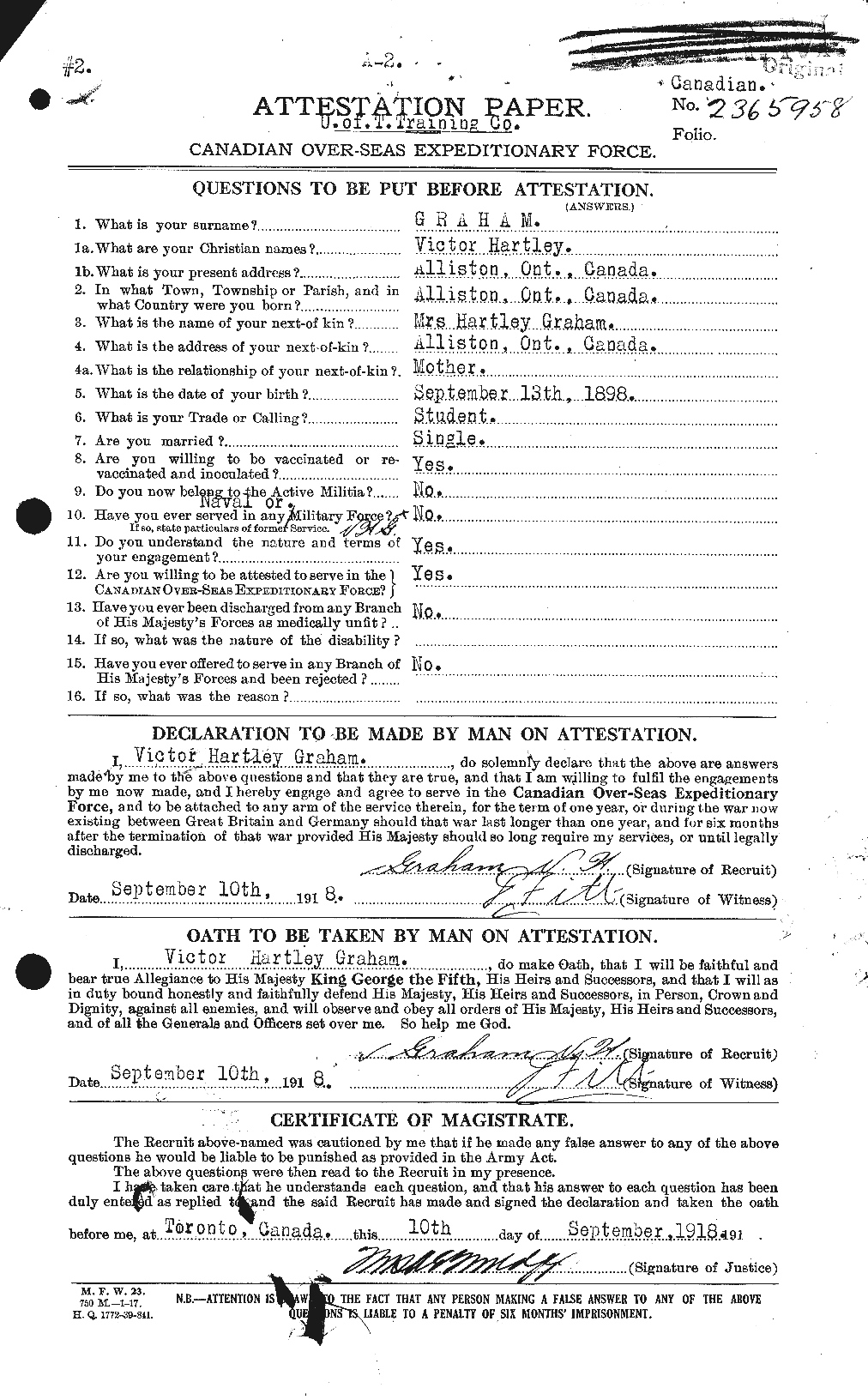 Personnel Records of the First World War - CEF 362646a