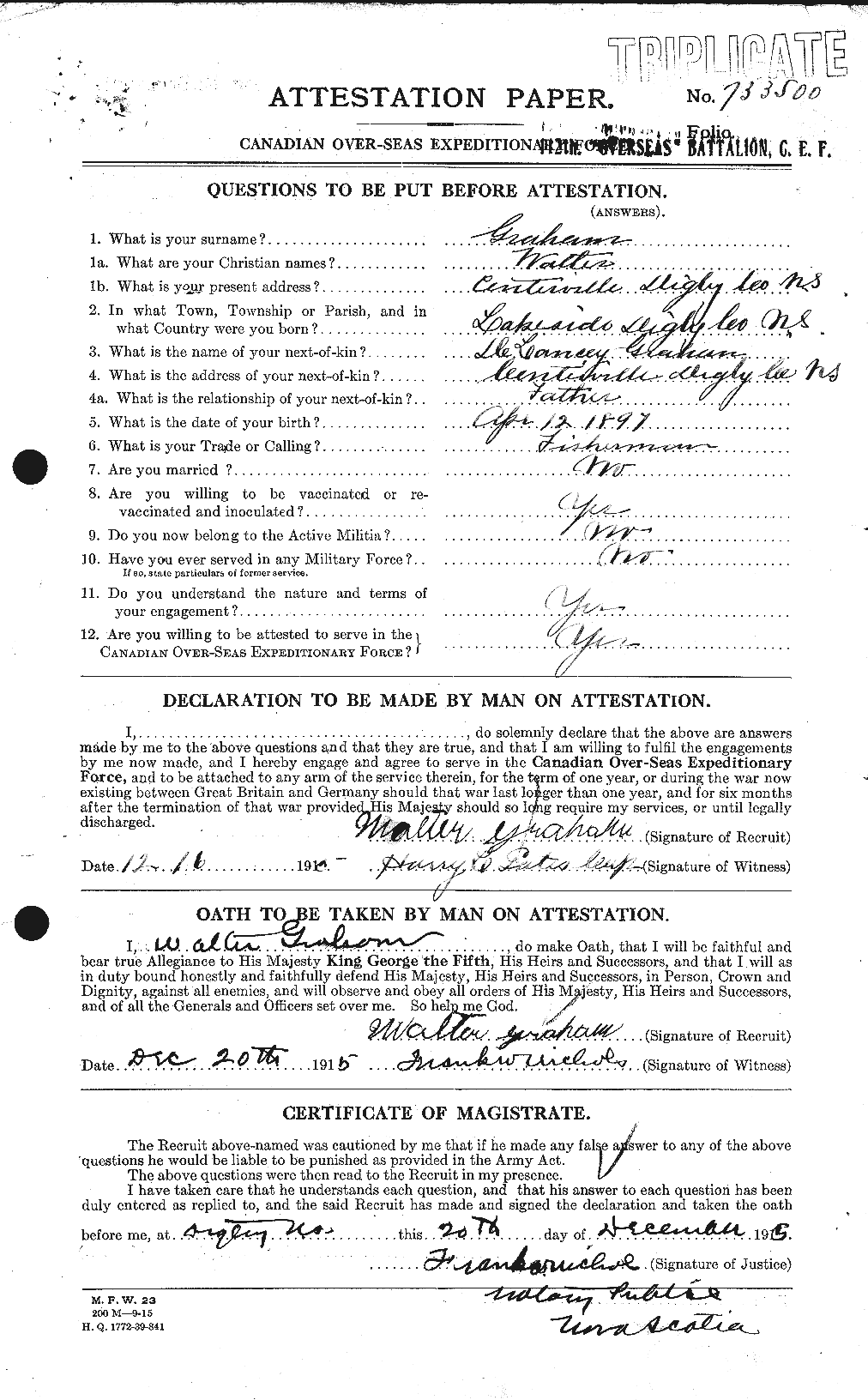 Personnel Records of the First World War - CEF 362650a