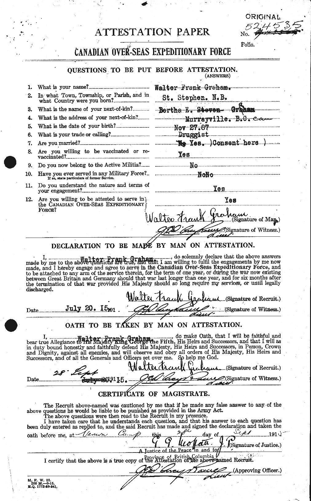 Personnel Records of the First World War - CEF 362658a