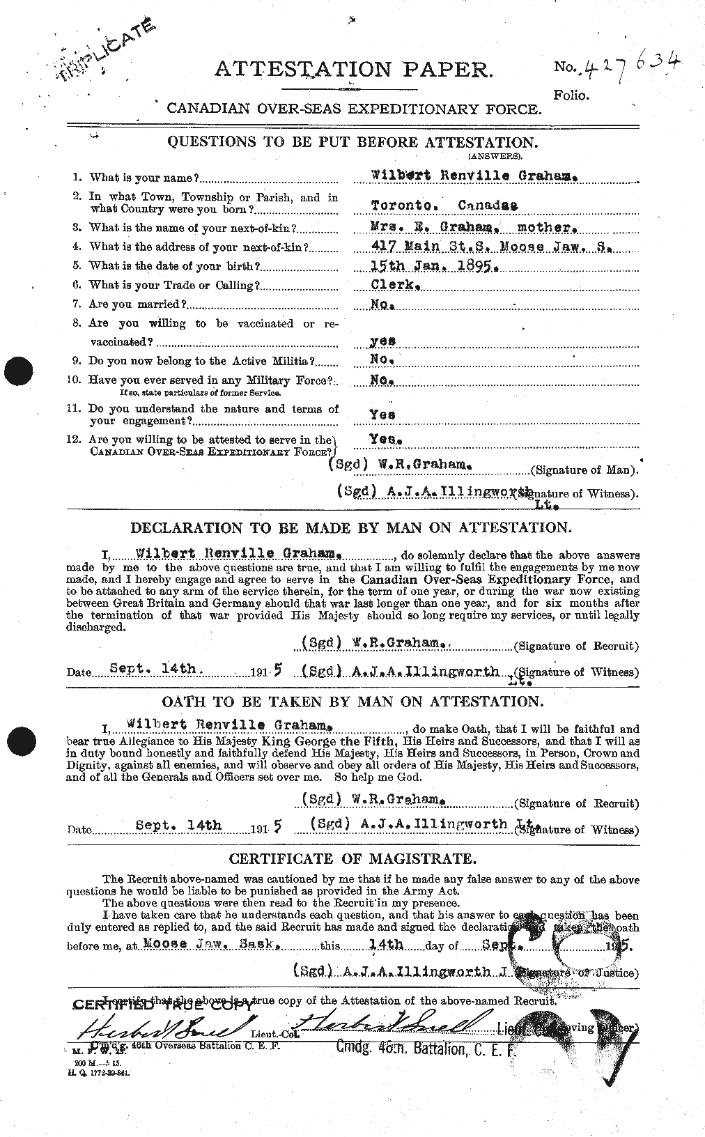 Personnel Records of the First World War - CEF 362670a