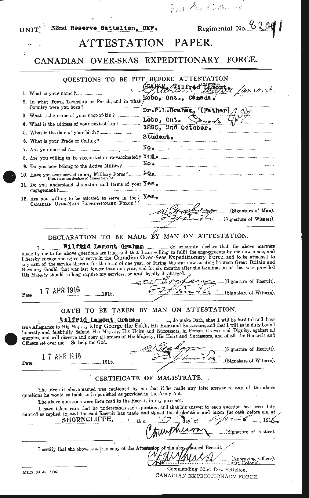 Personnel Records of the First World War - CEF 362677a