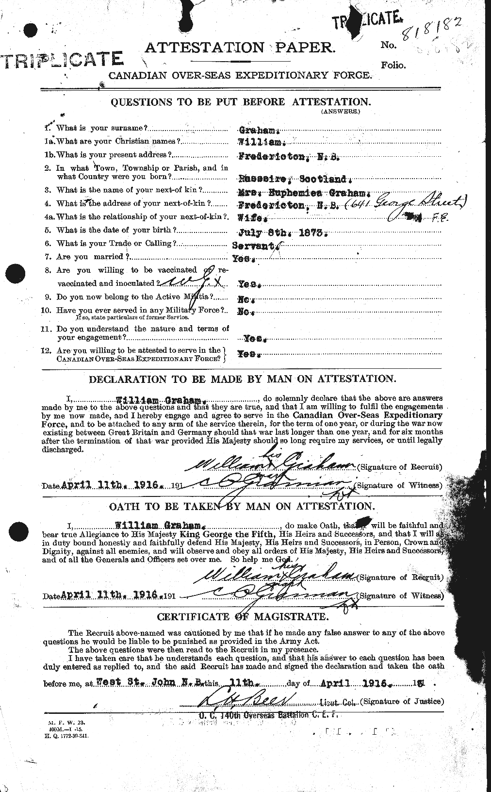 Personnel Records of the First World War - CEF 362682a