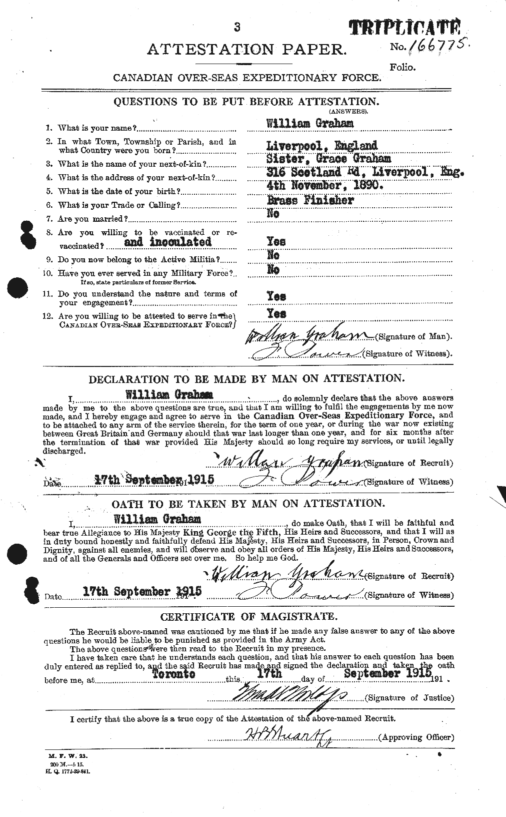 Personnel Records of the First World War - CEF 362693a