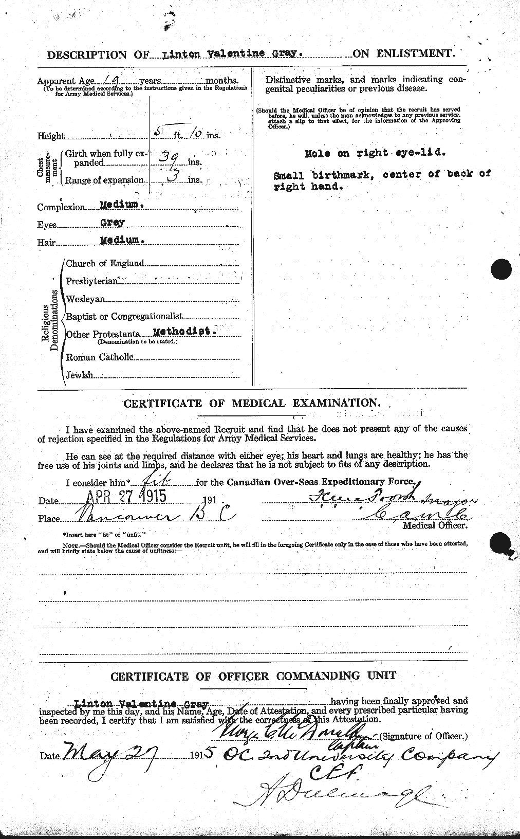 Personnel Records of the First World War - CEF 363441b