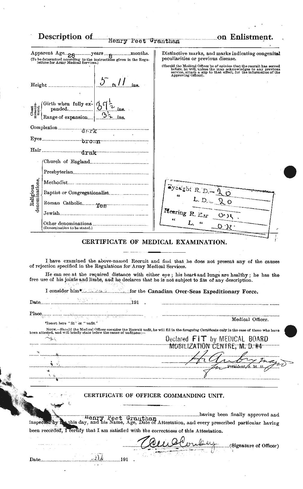 Personnel Records of the First World War - CEF 364411b