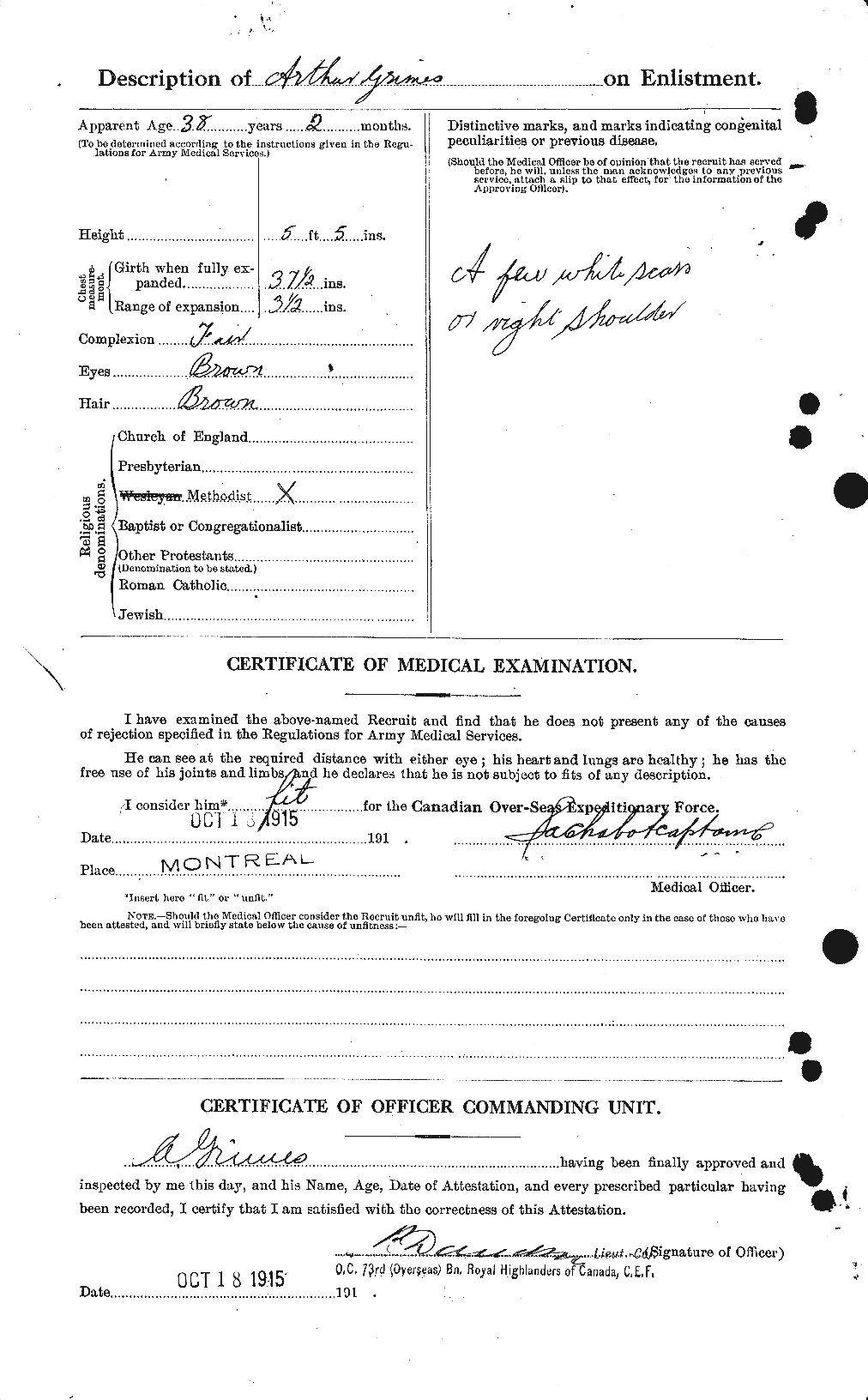 Personnel Records of the First World War - CEF 366009b