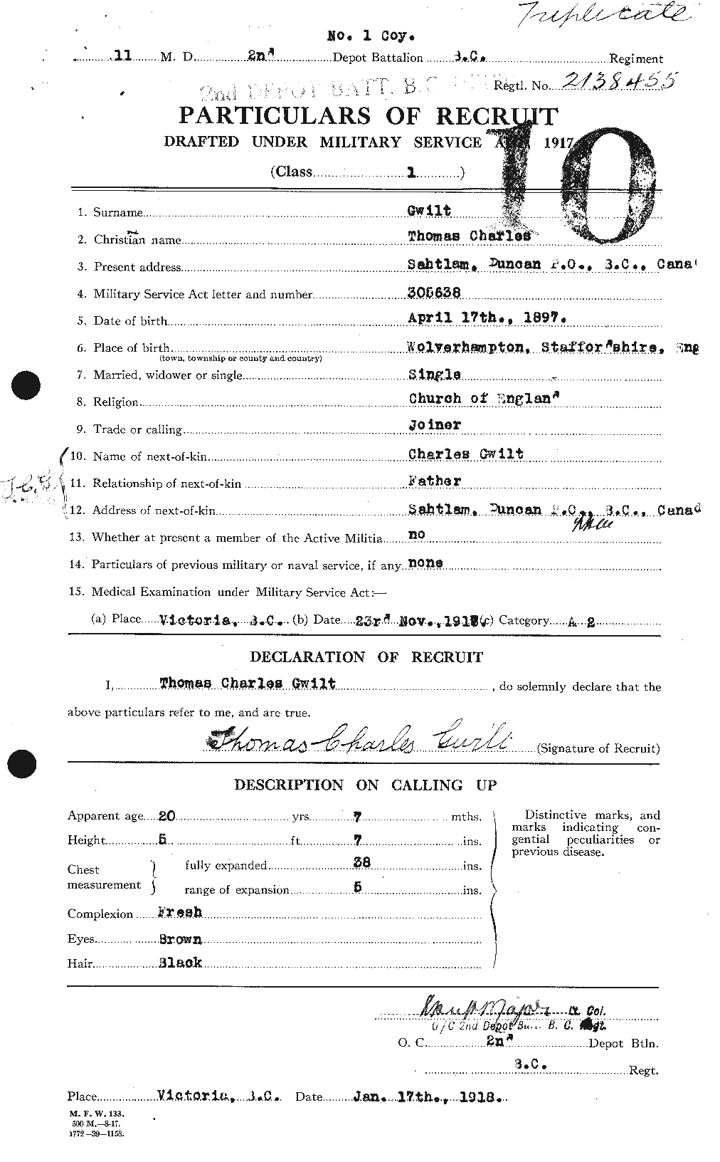 Personnel Records of the First World War - CEF 367373a