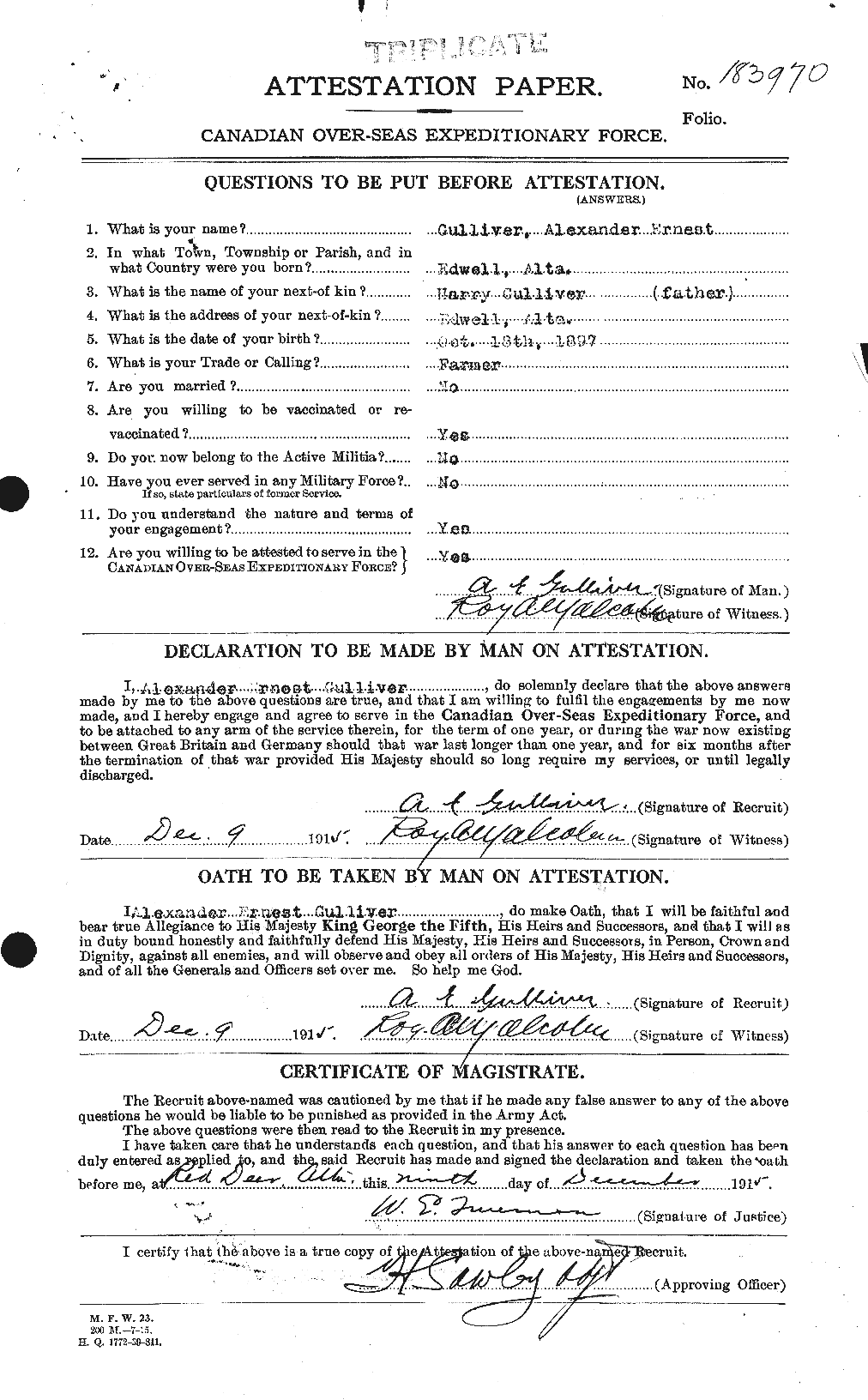 Personnel Records of the First World War - CEF 367903a
