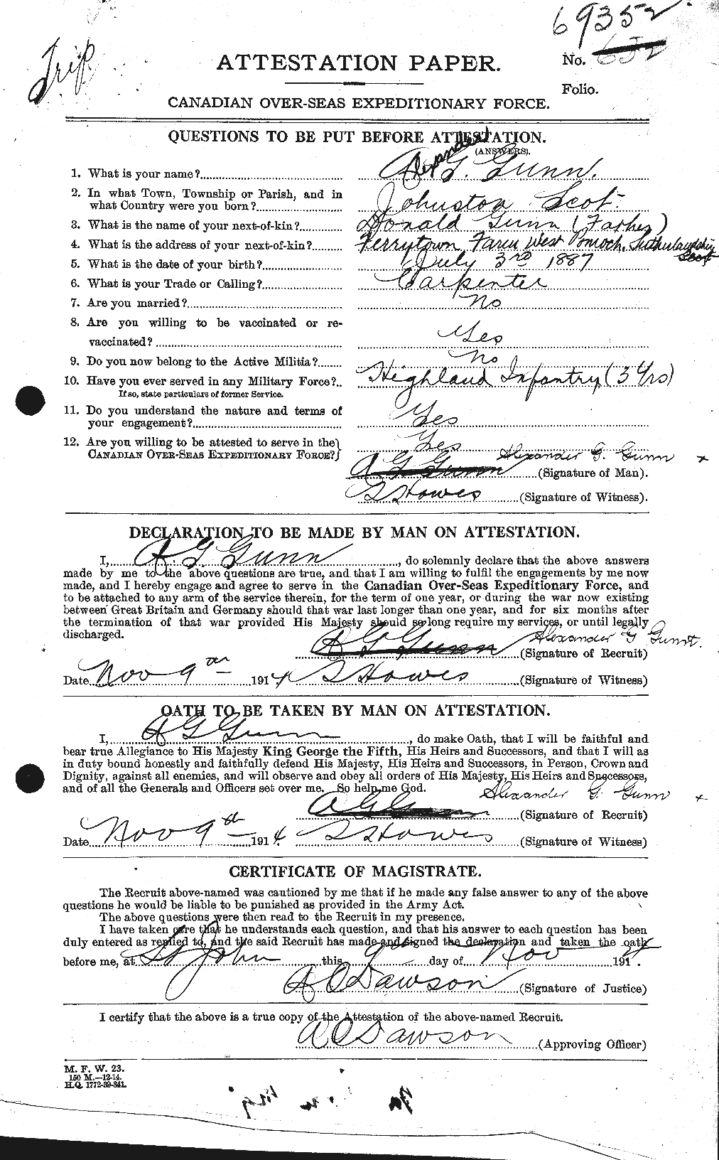 Personnel Records of the First World War - CEF 367990a
