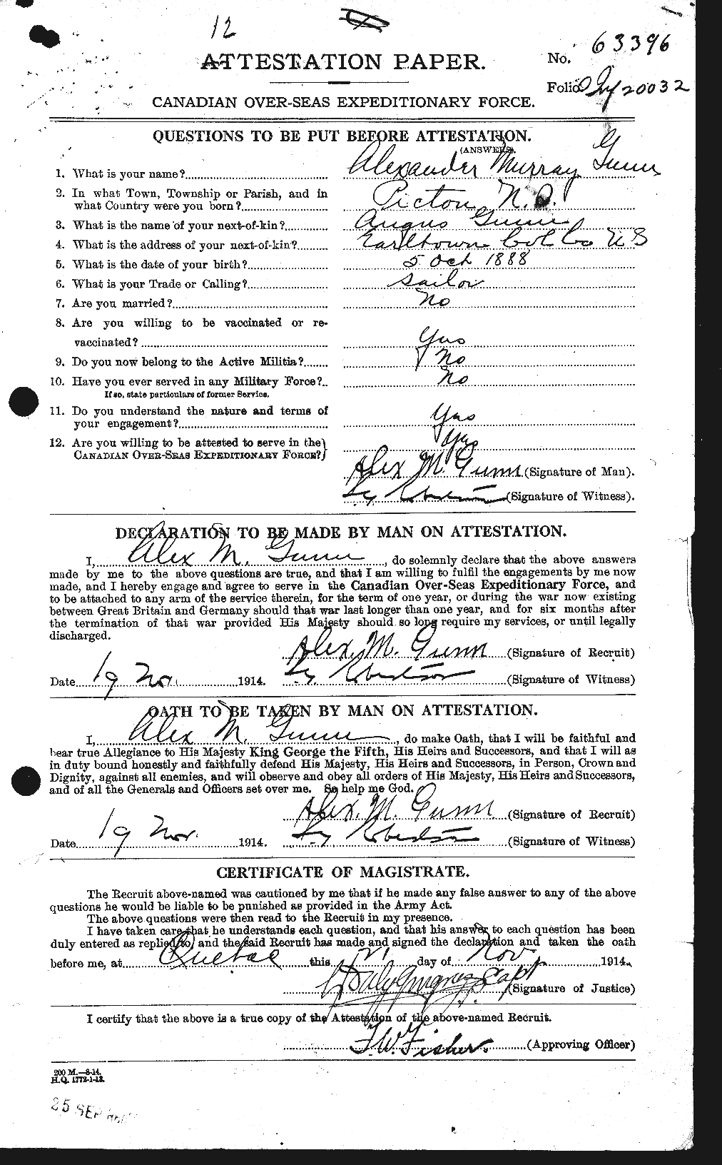 Personnel Records of the First World War - CEF 367993a