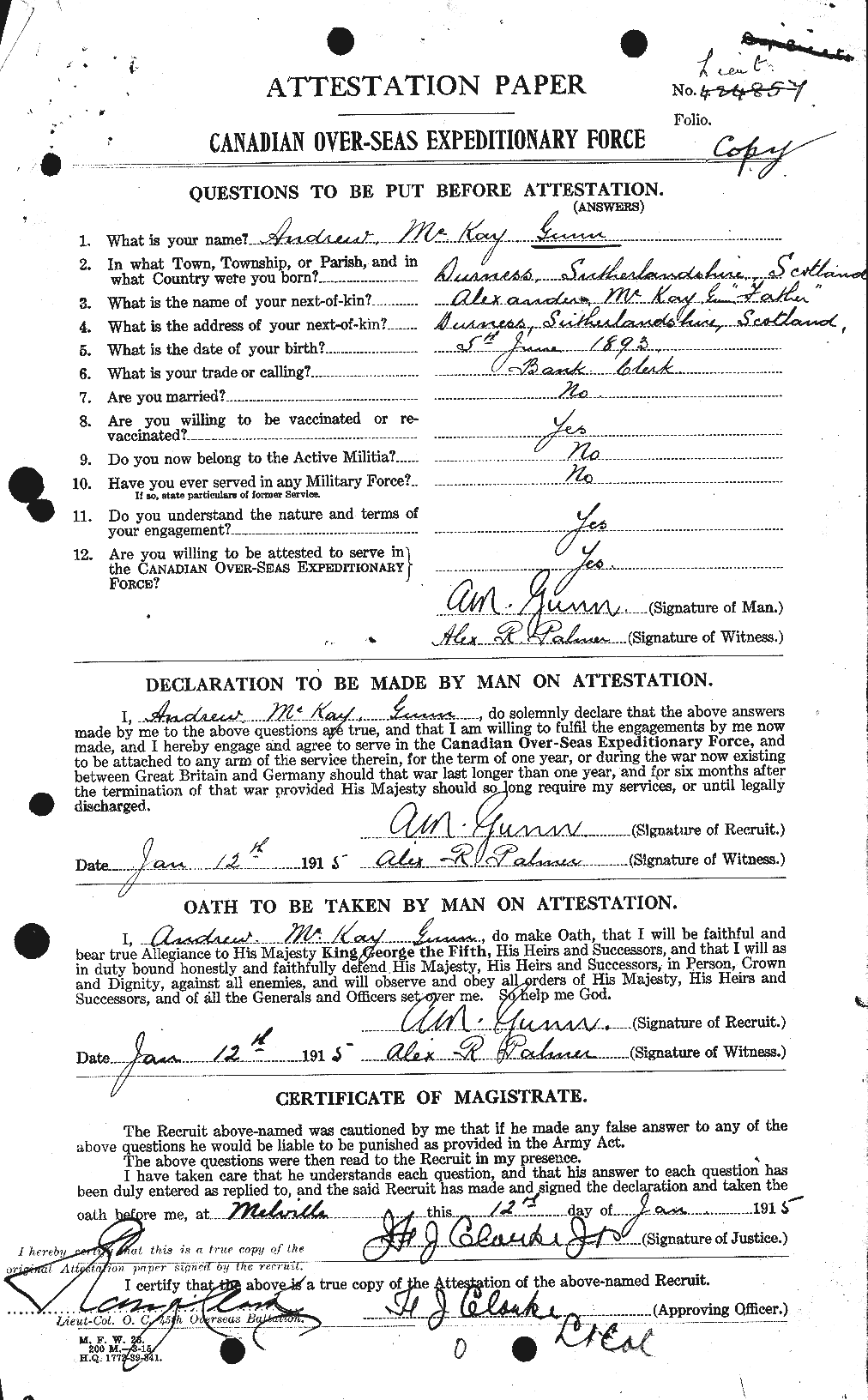 Personnel Records of the First World War - CEF 367995a