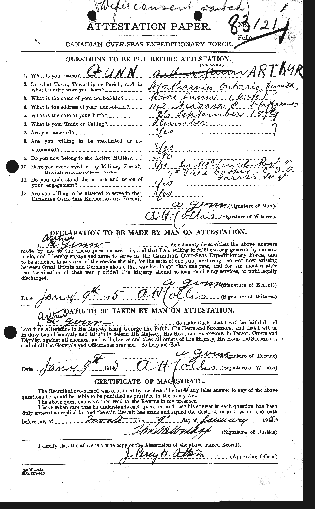 Personnel Records of the First World War - CEF 368001a