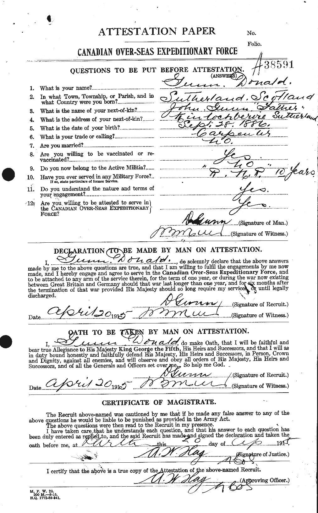 Personnel Records of the First World War - CEF 368028a