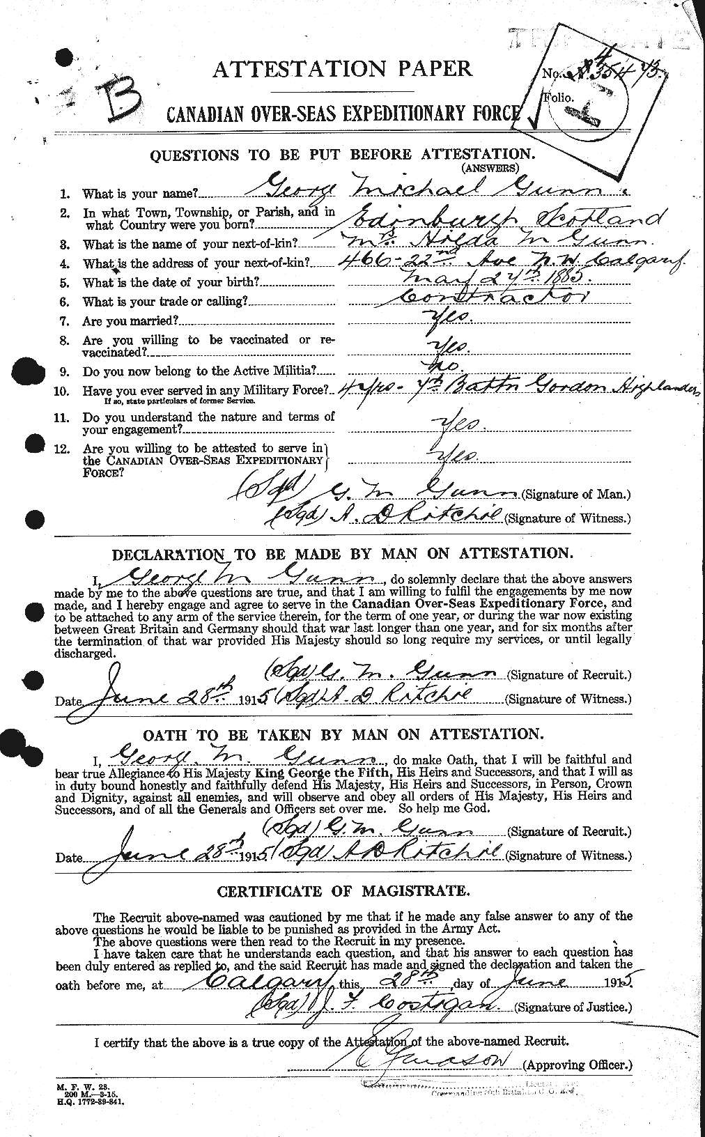 Personnel Records of the First World War - CEF 369244a