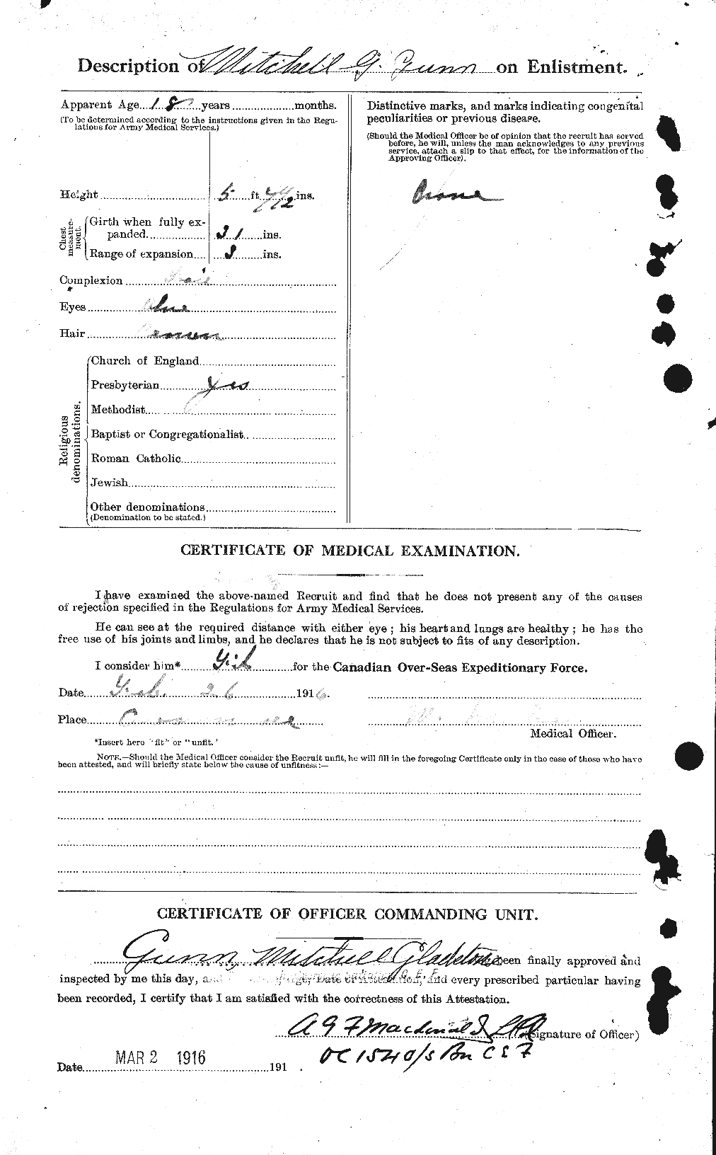 Personnel Records of the First World War - CEF 369247b