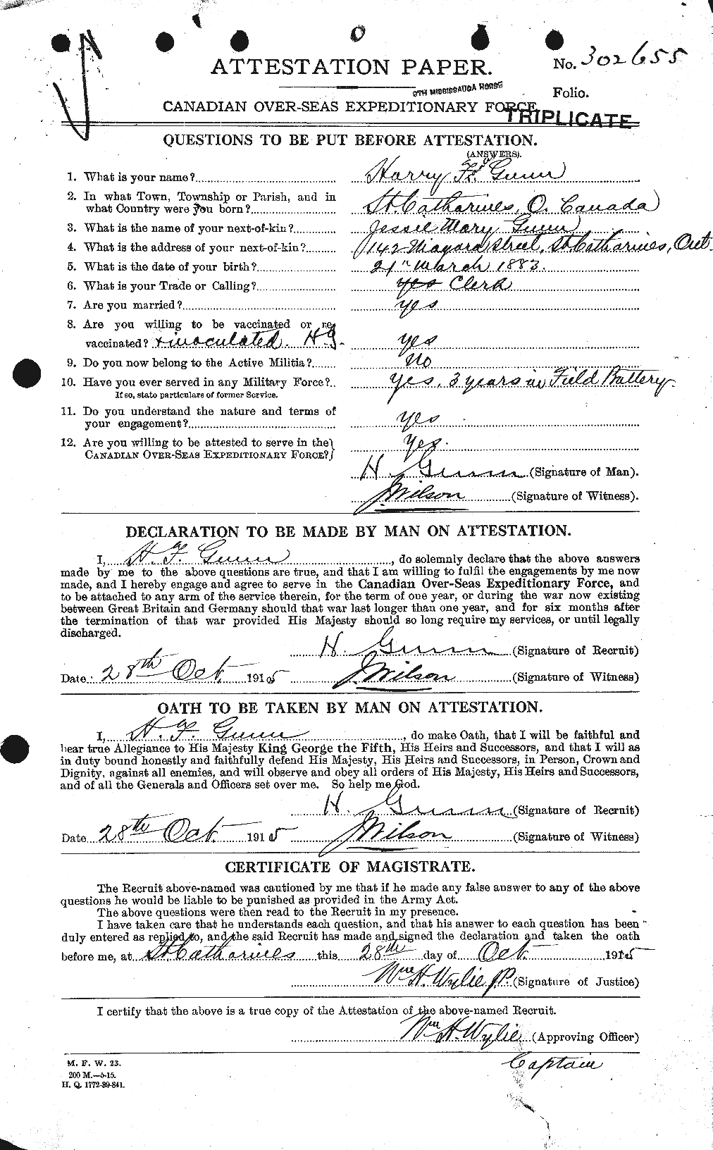 Personnel Records of the First World War - CEF 369252a