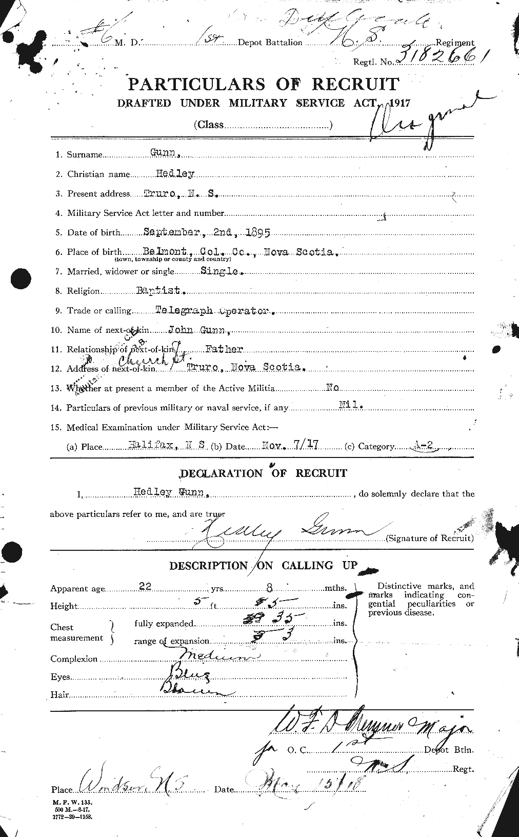 Personnel Records of the First World War - CEF 369254a
