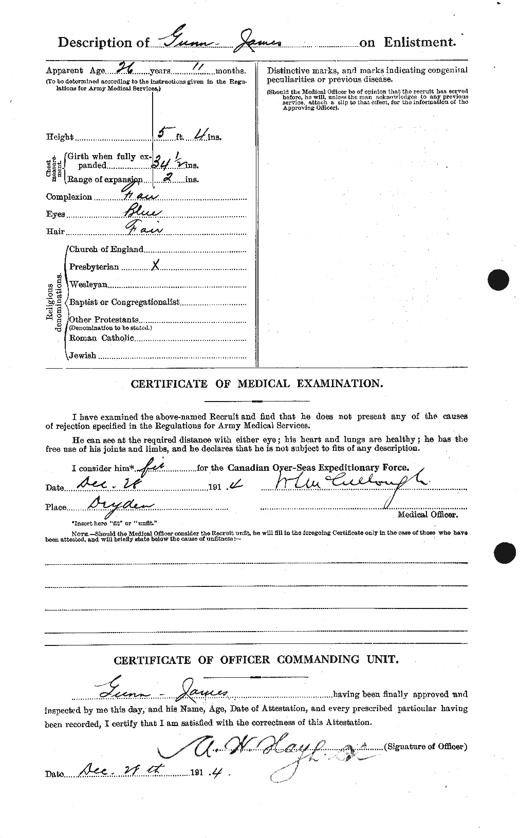 Personnel Records of the First World War - CEF 369267b
