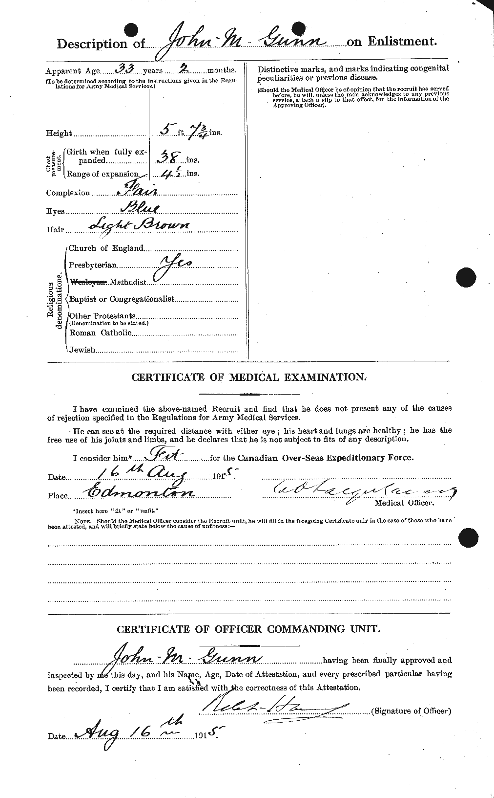Personnel Records of the First World War - CEF 369297b