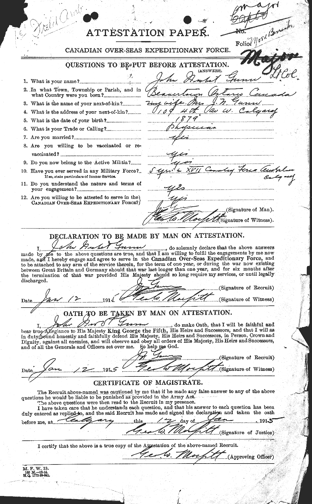 Personnel Records of the First World War - CEF 369299a