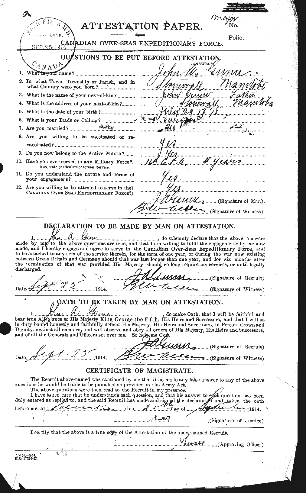 Personnel Records of the First World War - CEF 369304a