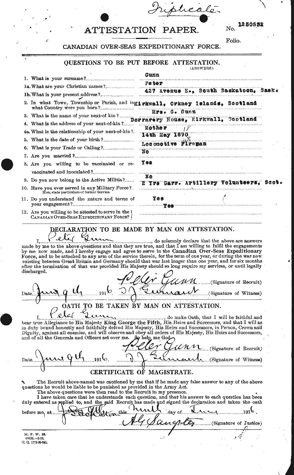 Personnel Records of the First World War - CEF 369319a