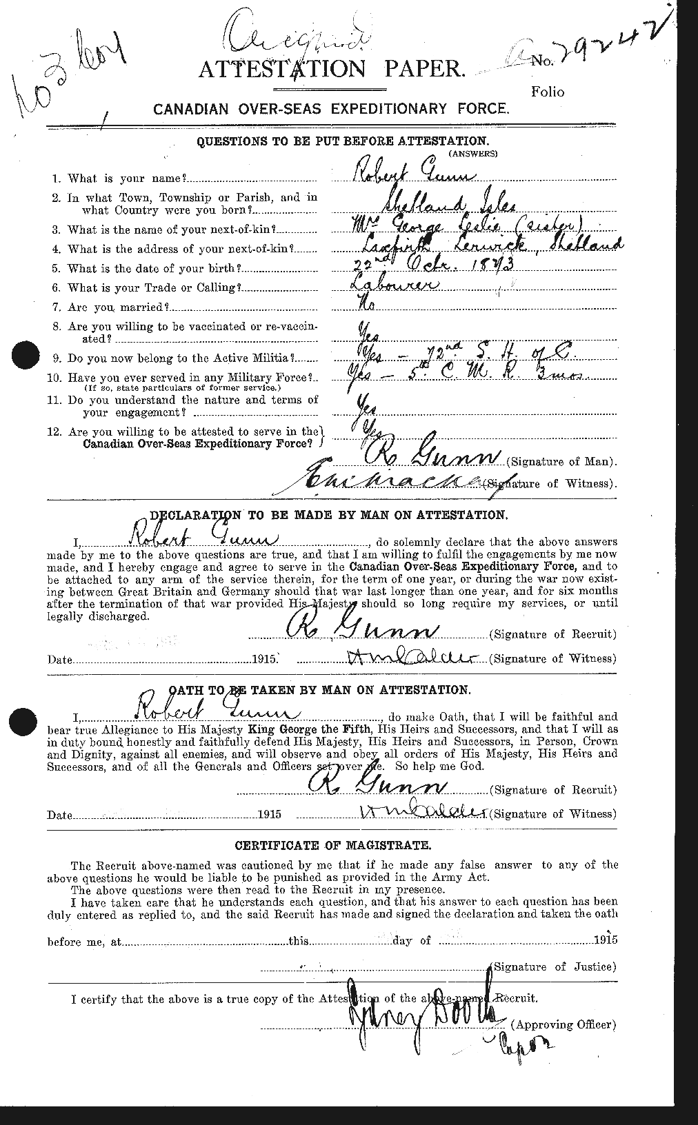 Personnel Records of the First World War - CEF 369326a