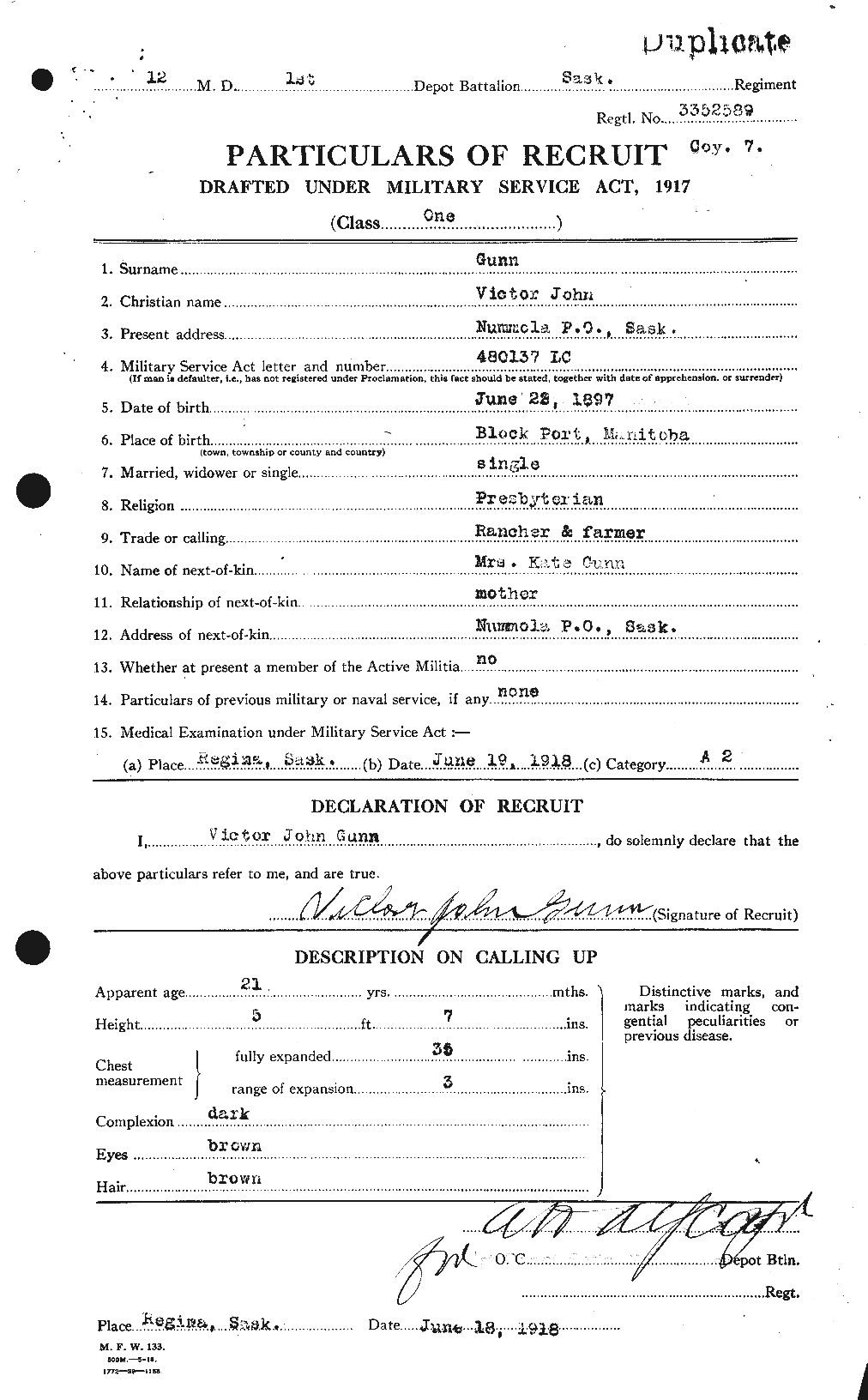 Personnel Records of the First World War - CEF 369343a